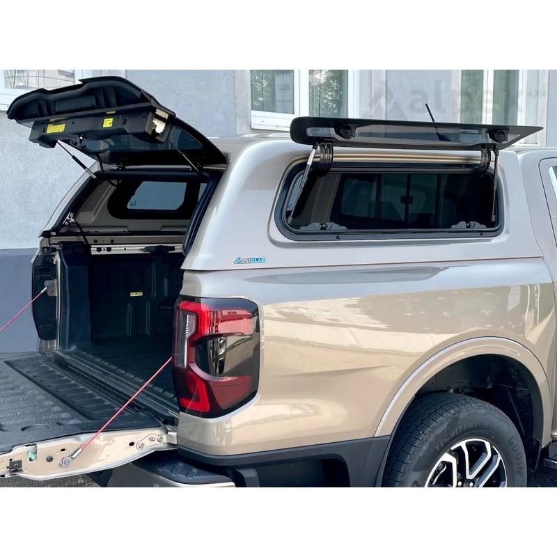 Aeroklas Stylish hardtop - pravé výklopné , ľavé výsuvné bočné okno - Ford Raptor D/C 2023-