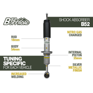 B52 OFFROAD SHOCK FOR TOYOTA HILUX FROM 2005 TO 2015 FRONT