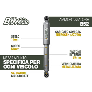 B52 OFFROAD SHOCK FOR TOYOTA HILUX FROM 1997 TO 2004 - REAR