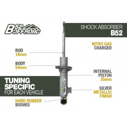 B52 OFFROAD SHOCK FOR MITSUBISHI L200 FROM 2006 TO 2015 FRONT